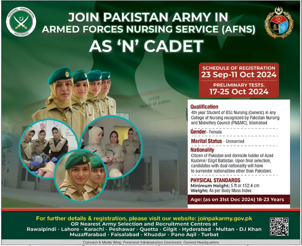 N Cadet in AFNS Jobs 2024