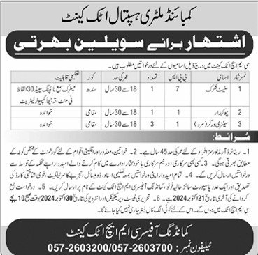 CMH Attock Jobs 2024