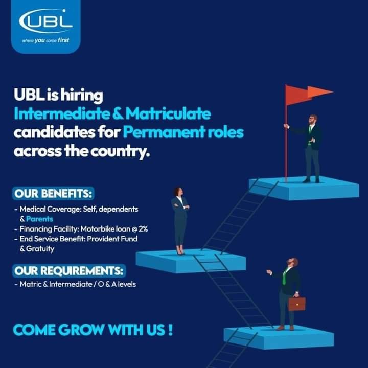 UBL Jobs for Intermediate 2024