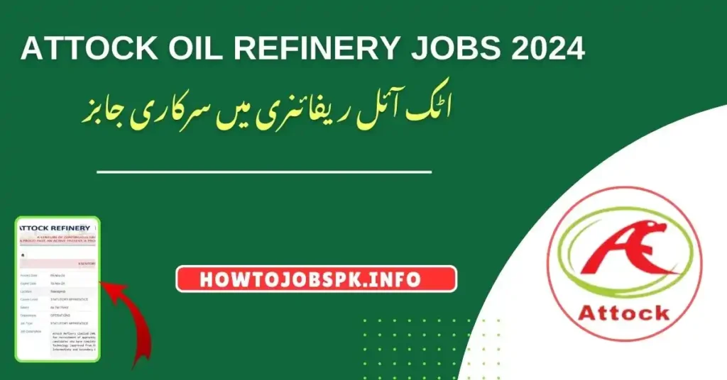 Attock Oil Refinery Jobs 2024