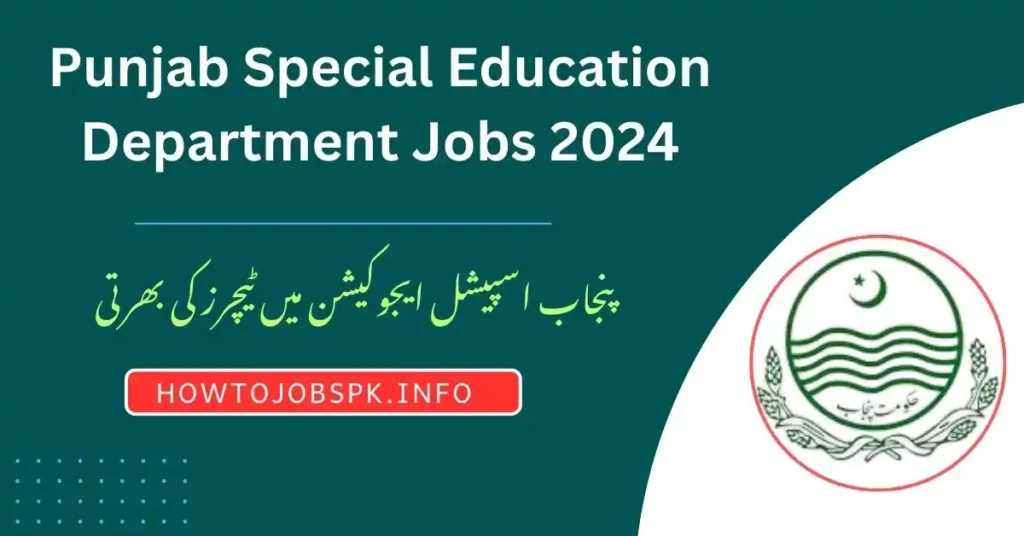 Punjab Special Education Department Jobs 2024