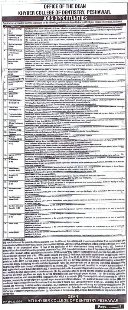 KCD Peshawar Jobs 2024